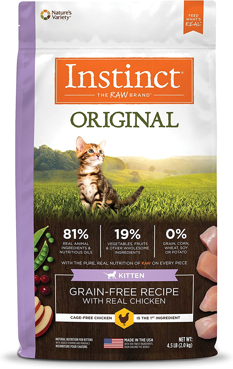 Grain Free Kitten Food, Original Kitten Recipe Natural Dry Cat Food or Wet Cat Food